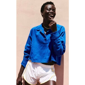 Free People Post Up Rugby Layer NWT XS Stellar Blue